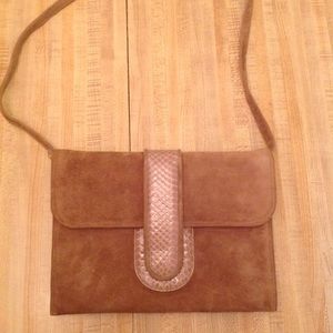 SAKS Fifth Avenue Suede shoulder hang bag